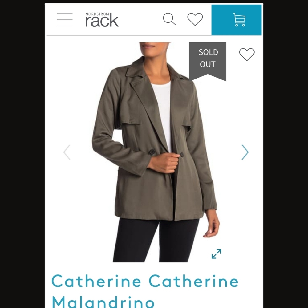Catherine Malandrino Tie Short Trench Coat
